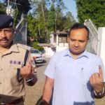 DM Vineet Tomar and SSP Devendra Pincha cast their vote in Almora
