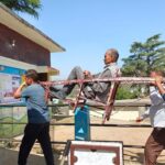 In the hilly areas of Uttarakhand, voters were also transported to the booth by handcart