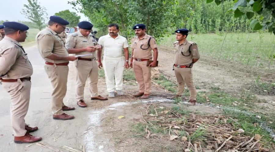 SSP inspecting the incident site after the massacre