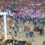 Hundreds of Ranbankures participate in stone fighting on Raksha Bandhan in Devidhura, Uttarakhand
