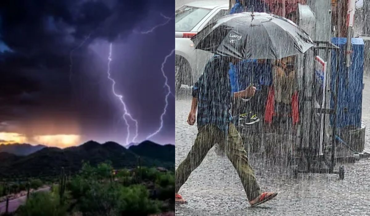 Warning of heavy rain has been issued in six districts for the next three hours