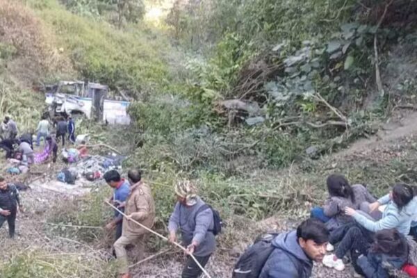Four people have died in a horrific bus accident in Bhimtal