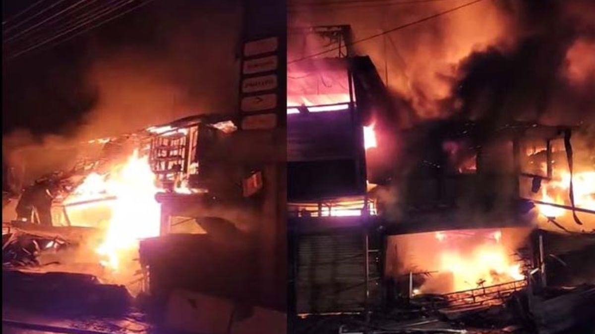 Major fire in Haldwani's Naya Bazar