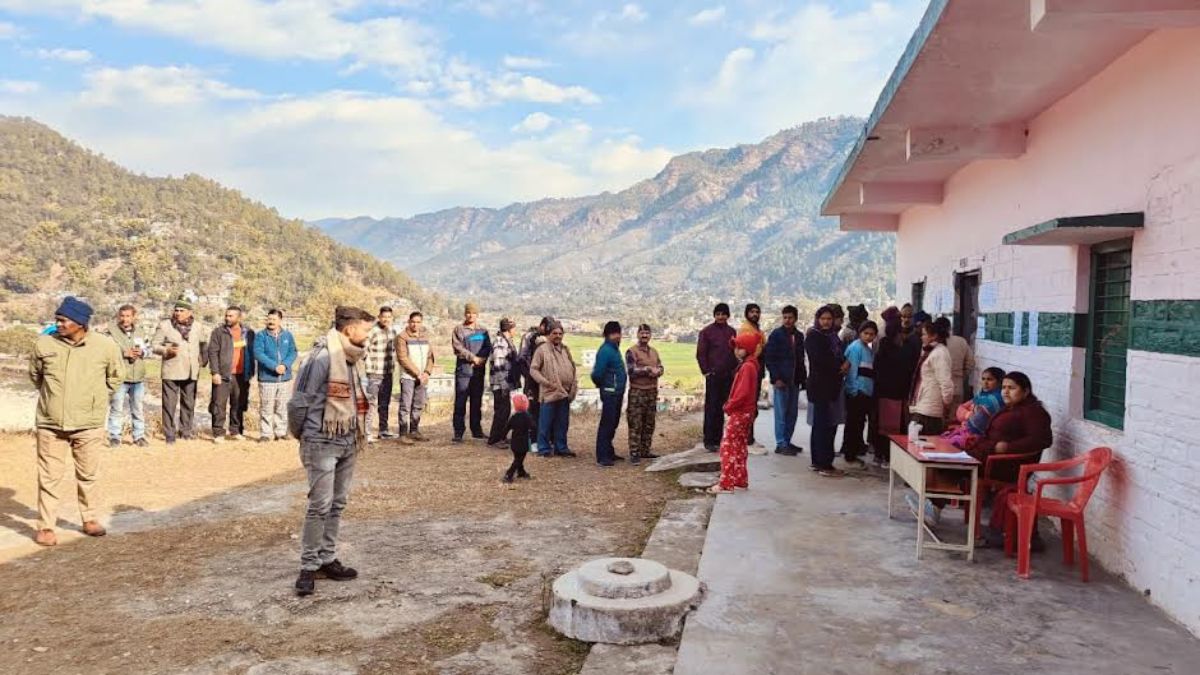 Queues formed to vote for civic elections in Uttarakhand