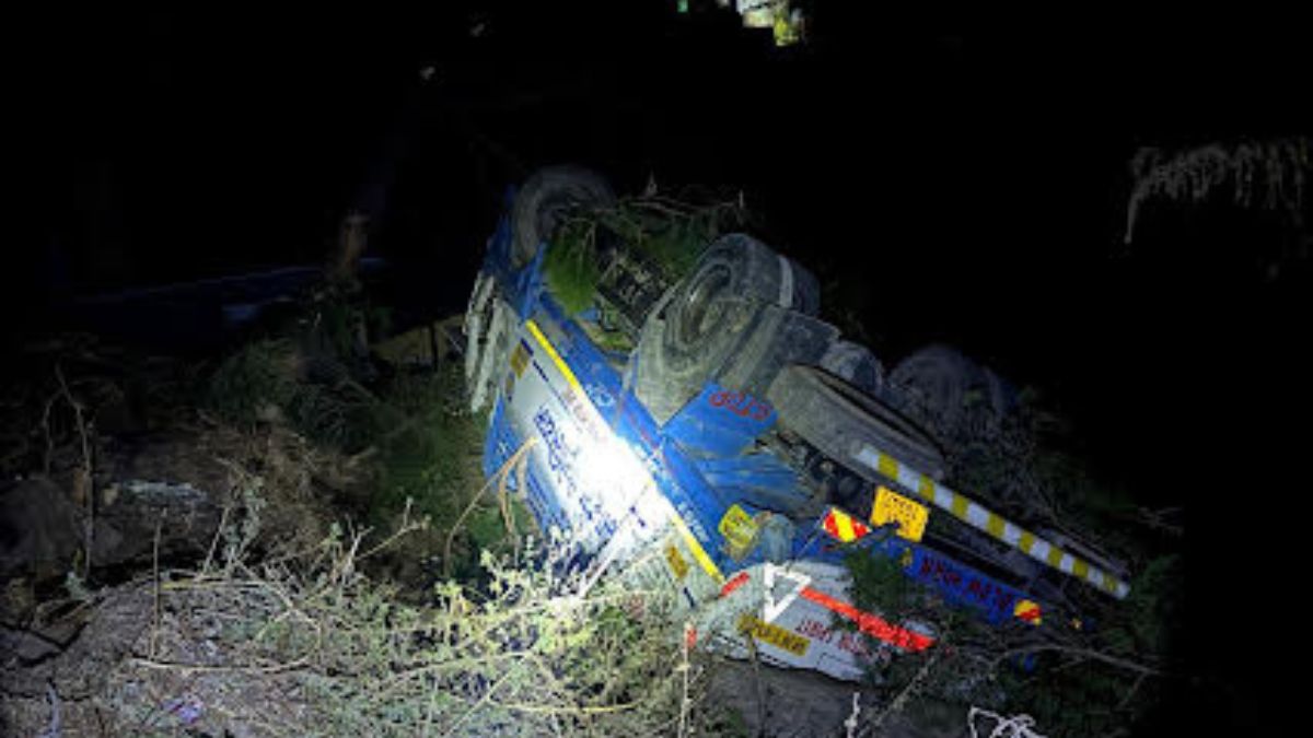 Fire brigade has been deployed after petrol tanker overturned in Almora district of Uttarakhand