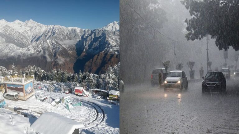 An alert has been issued for rain and snowfall in the mountains in Uttarakhand for a week from today