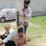 In Gadarpur, the public tied the accused caught in the sex racket to an electric pole
