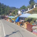 Encroachment on the roadside in Jageshwar Dham
