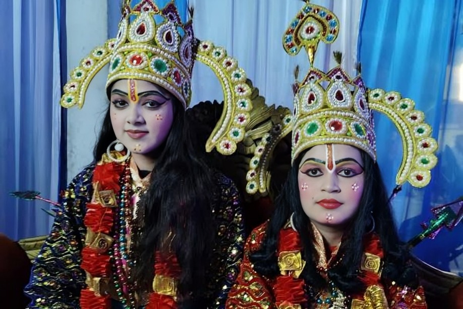 The staging of Ramlila is underway at Jageshwar Dham