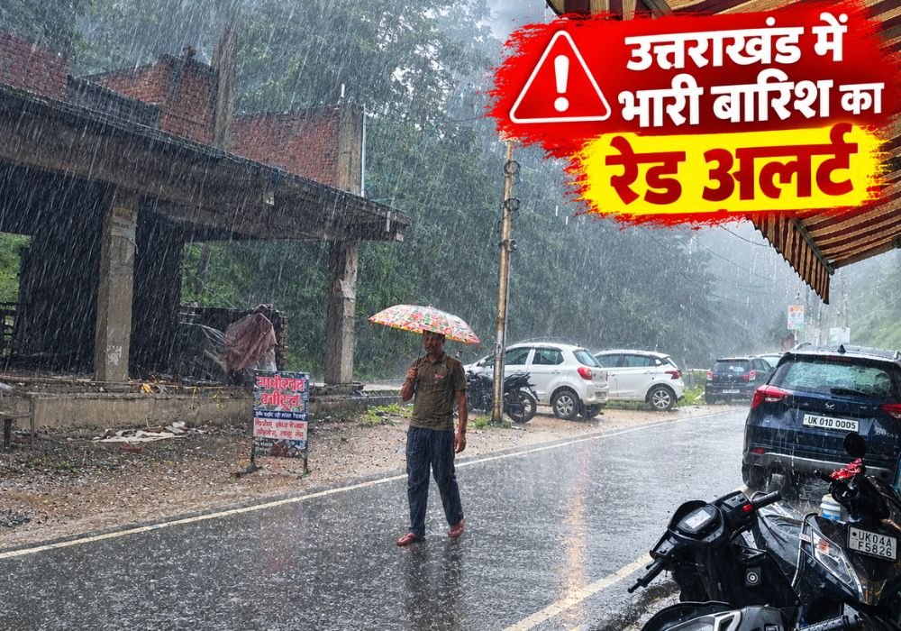 A Red Alert for heavy rain has been issued for Uttarakhand for tomorrow